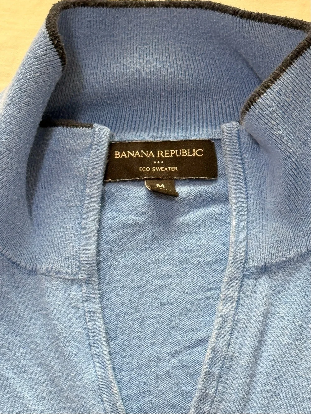 Banana Republic Sky Blue Half-Zip Men's Sweater